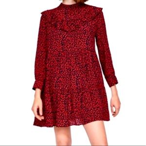 Zara Red/Black Animal print dress